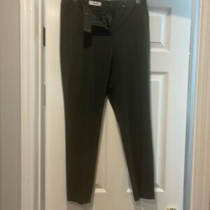Olive green pencil trousers